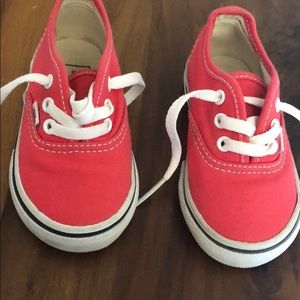 Vans baby toddler shoes. Pink size 5